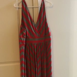 Torrid Maxi Dress - Never Worn! Red Orange Grey